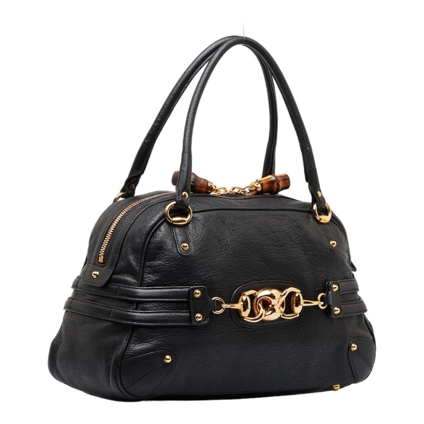 Gucci Leather Bamboo Handbag