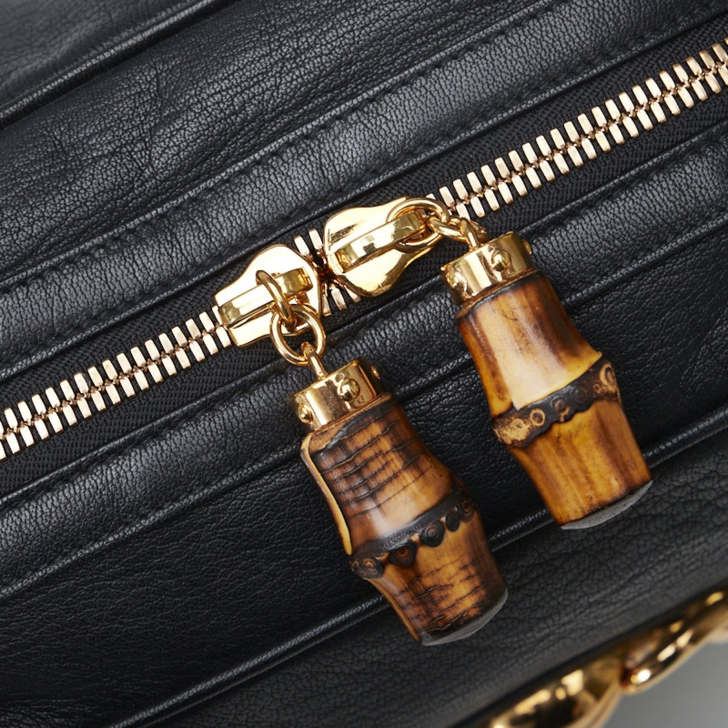 Gucci Leather Bamboo Handbag