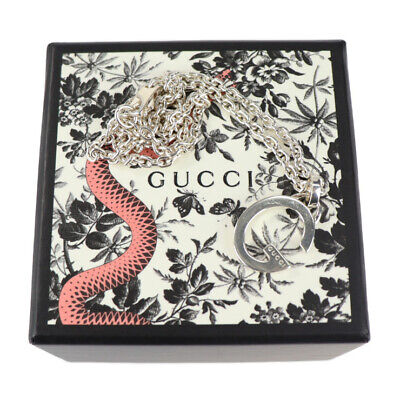 Gucci G Logo Pendant Necklace in Sterling Silver