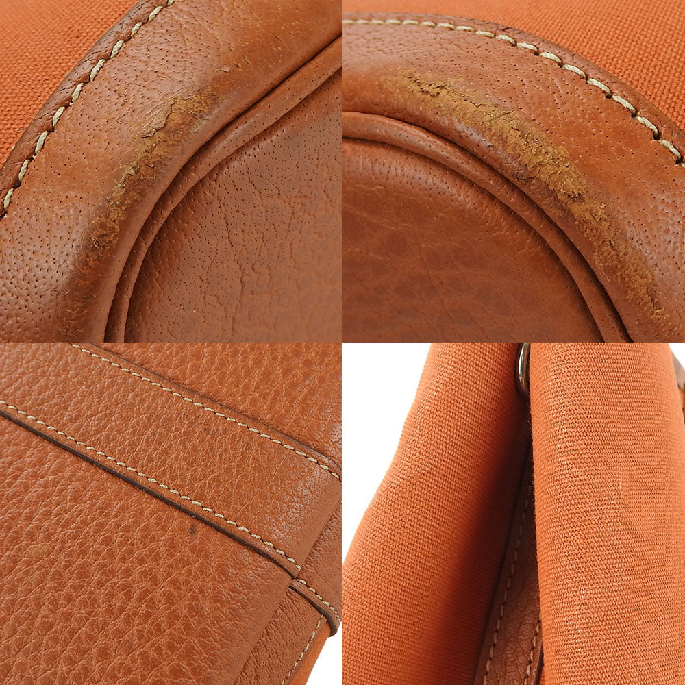 HERMES Tote Bag Canvas, Leather Orange Garden party TPM Women Used