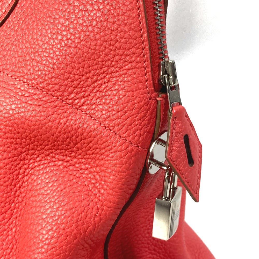 HERMES Handbag Taurillon Clemence Red Shoulder Bag Crossbody Bored 35 Women Used