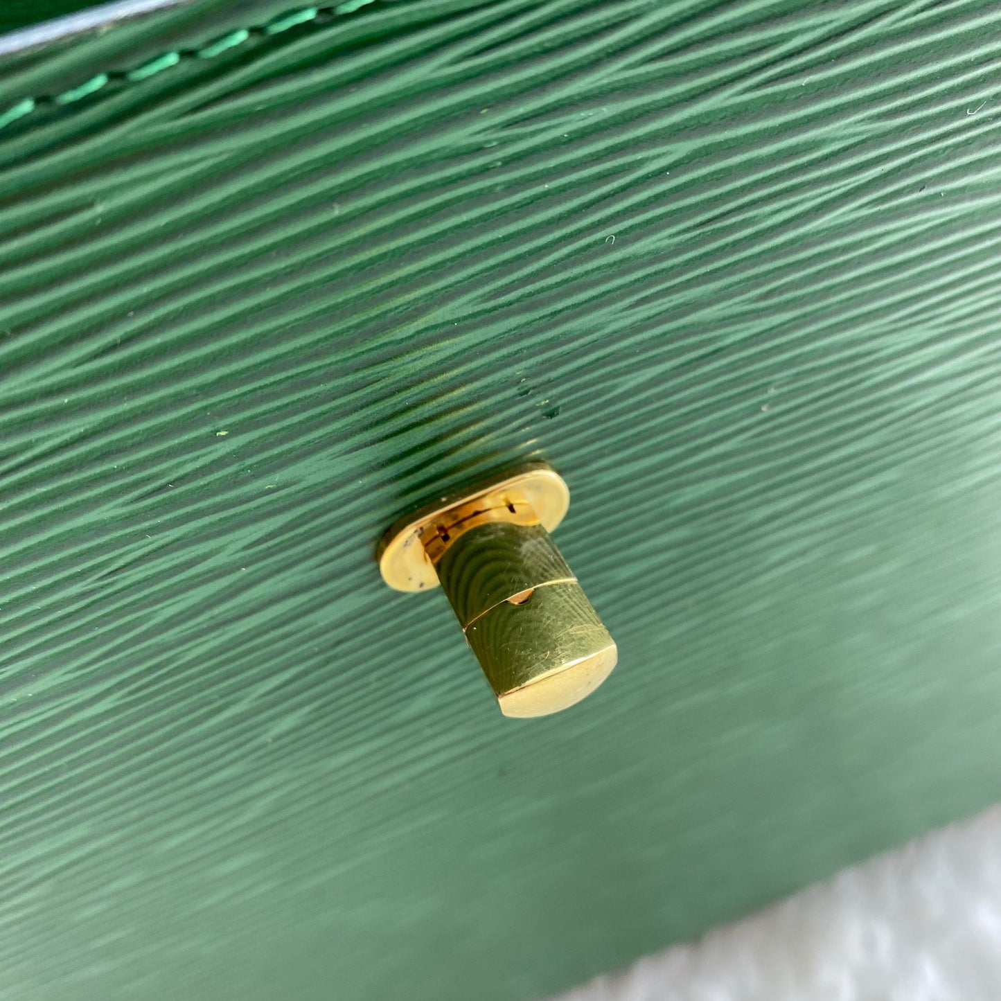 Louis Vuitton Green Leather Marlesherbes Bag