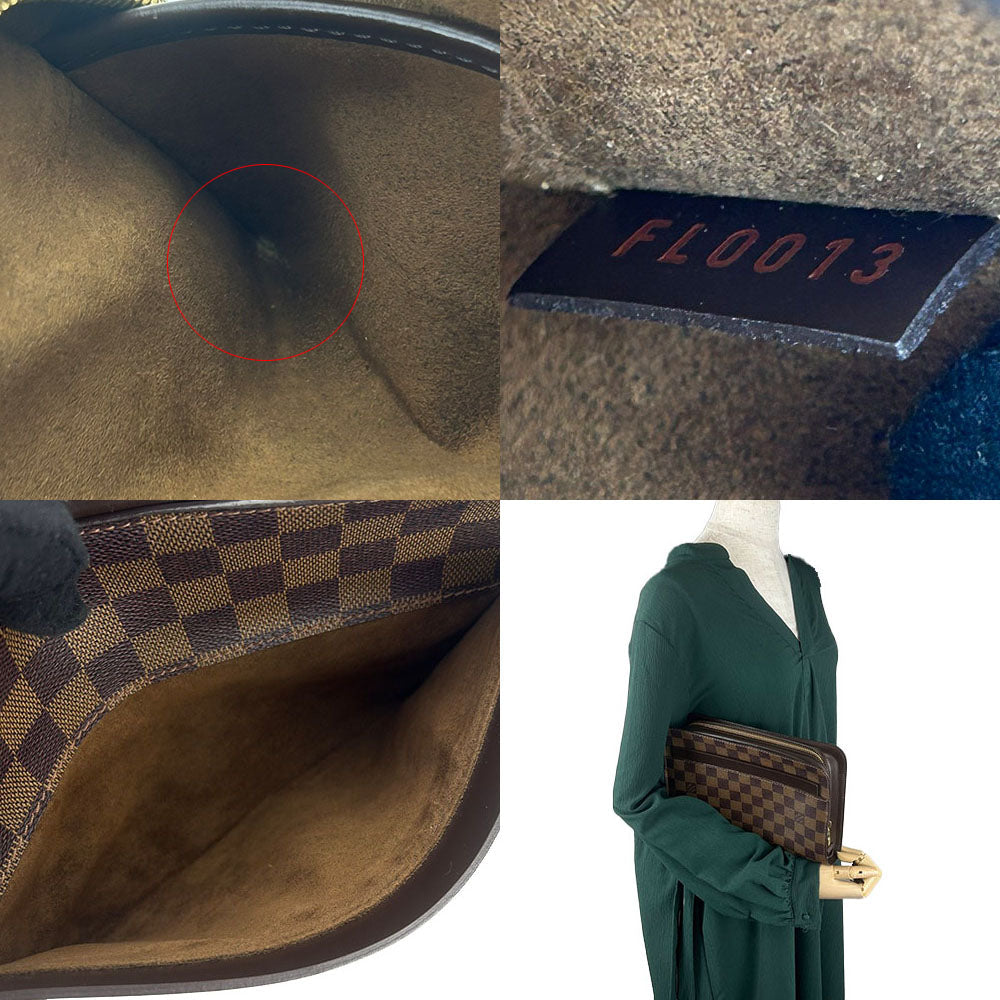 LOUIS VUITTON business bag N51993 Damier Brown Saint Louis mens Used