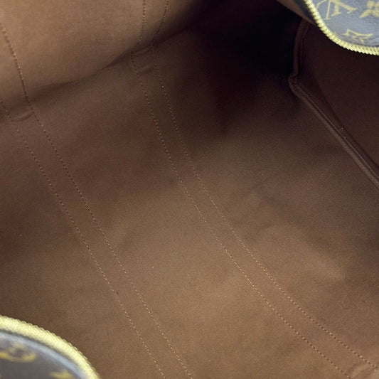 LOUIS VUITTON Boston Duffel bag M41428 Monogram, Tanned Leather Brown Keepall 45 unisex(Unisex) Used