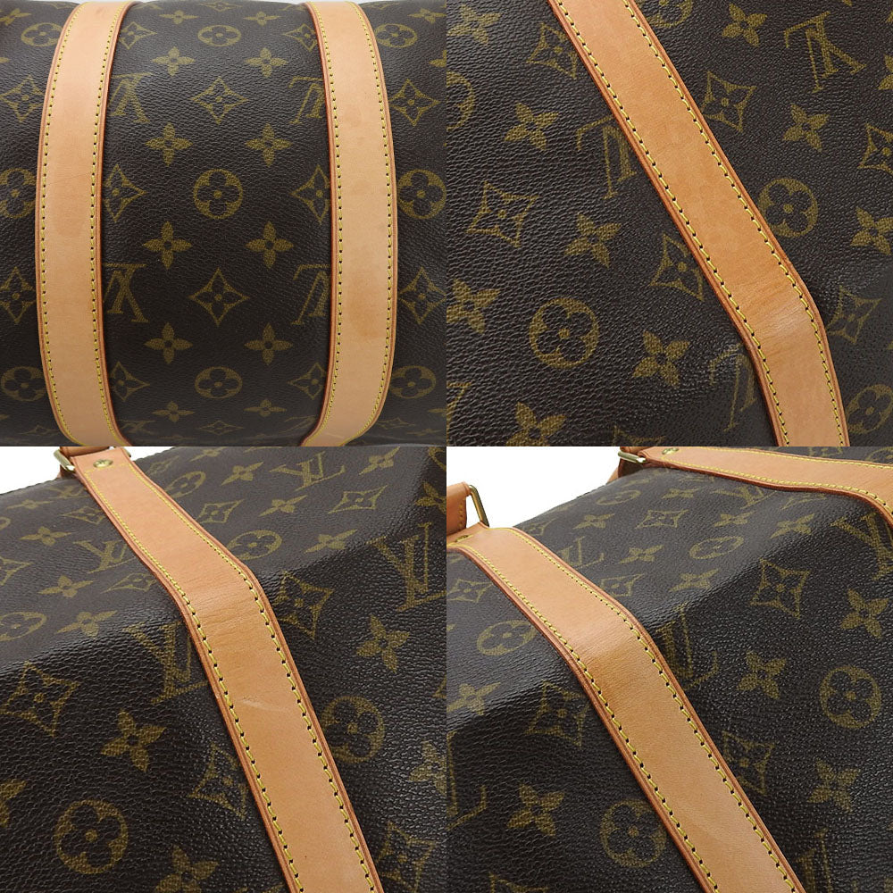 LOUIS VUITTON Boston Duffel bag M41428 Monogram, Tanned Leather Brown Keepall 45 unisex(Unisex) Used