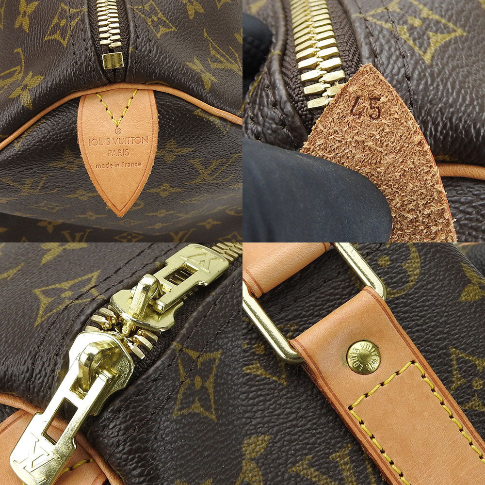 LOUIS VUITTON Boston Duffel bag M41428 Monogram, Tanned Leather Brown Keepall 45 unisex(Unisex) Used