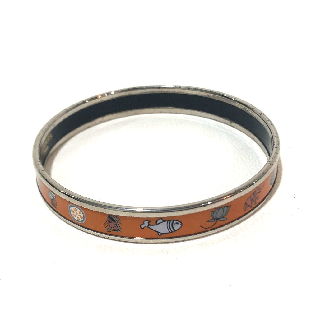 HERMES Bangle Cloisonne Orange Men's Women Emaille PM