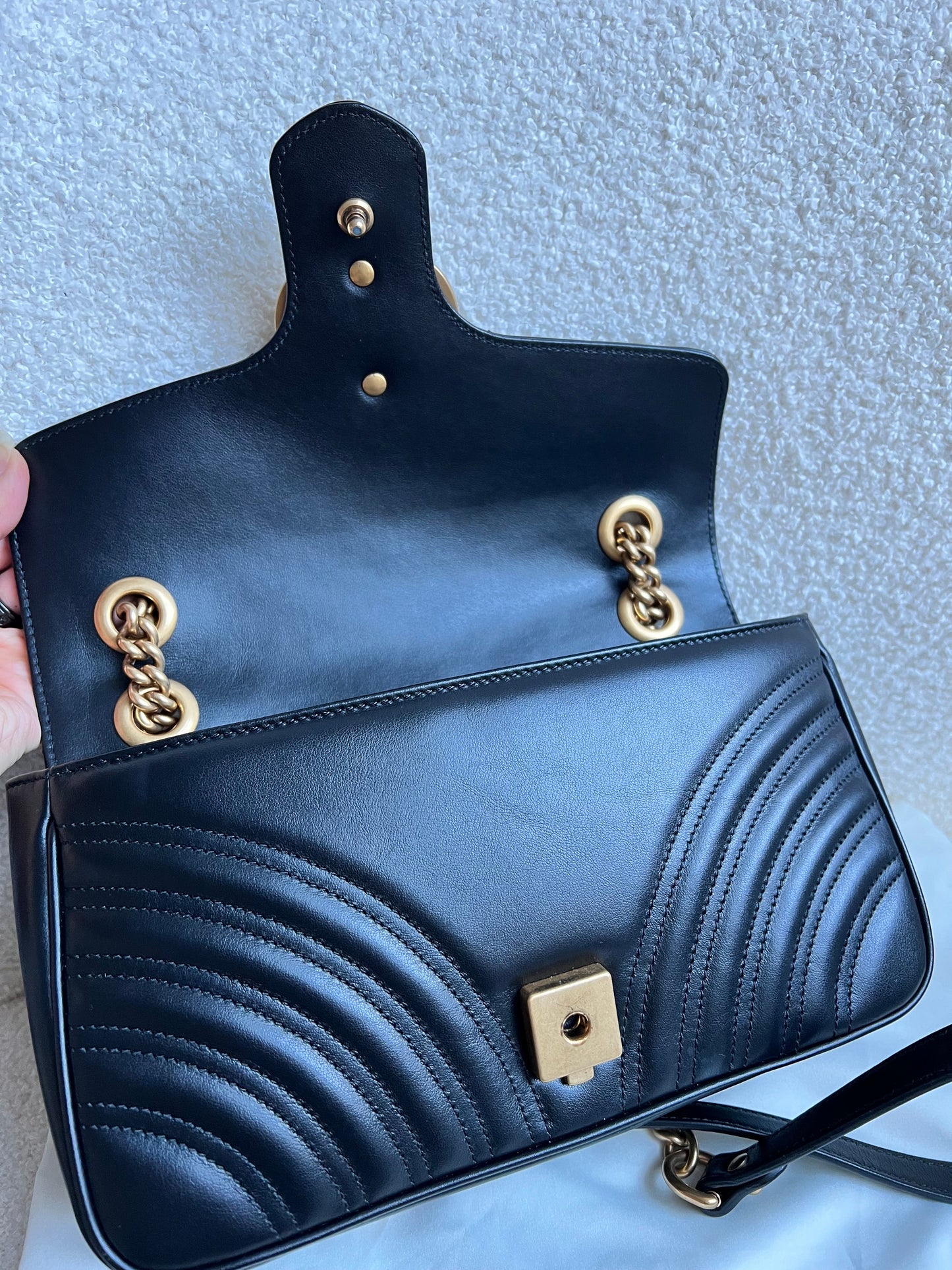 Gucci GG Black Marmont Small Shoulder Bag (RRP £2070)
