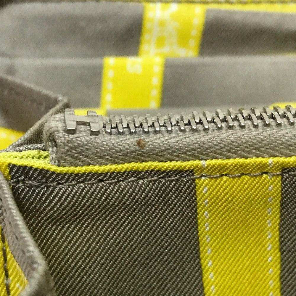 HERMES Long Wallet Purse Epsom, Silk yellow Silk in Azap Long