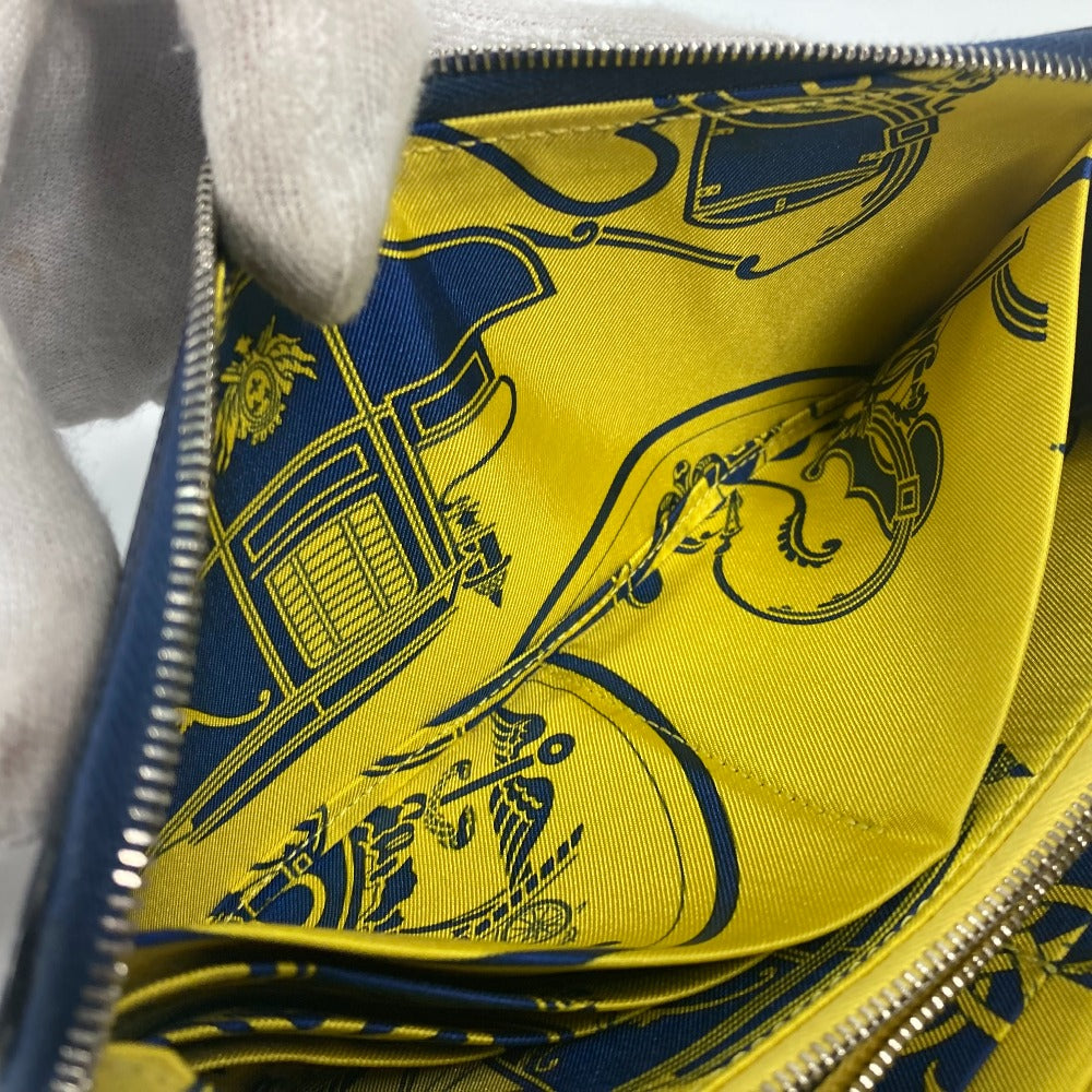 HERMES Long Wallet Purse Epsom Navy Long wallet Azap Long Silk Inn Women Used
