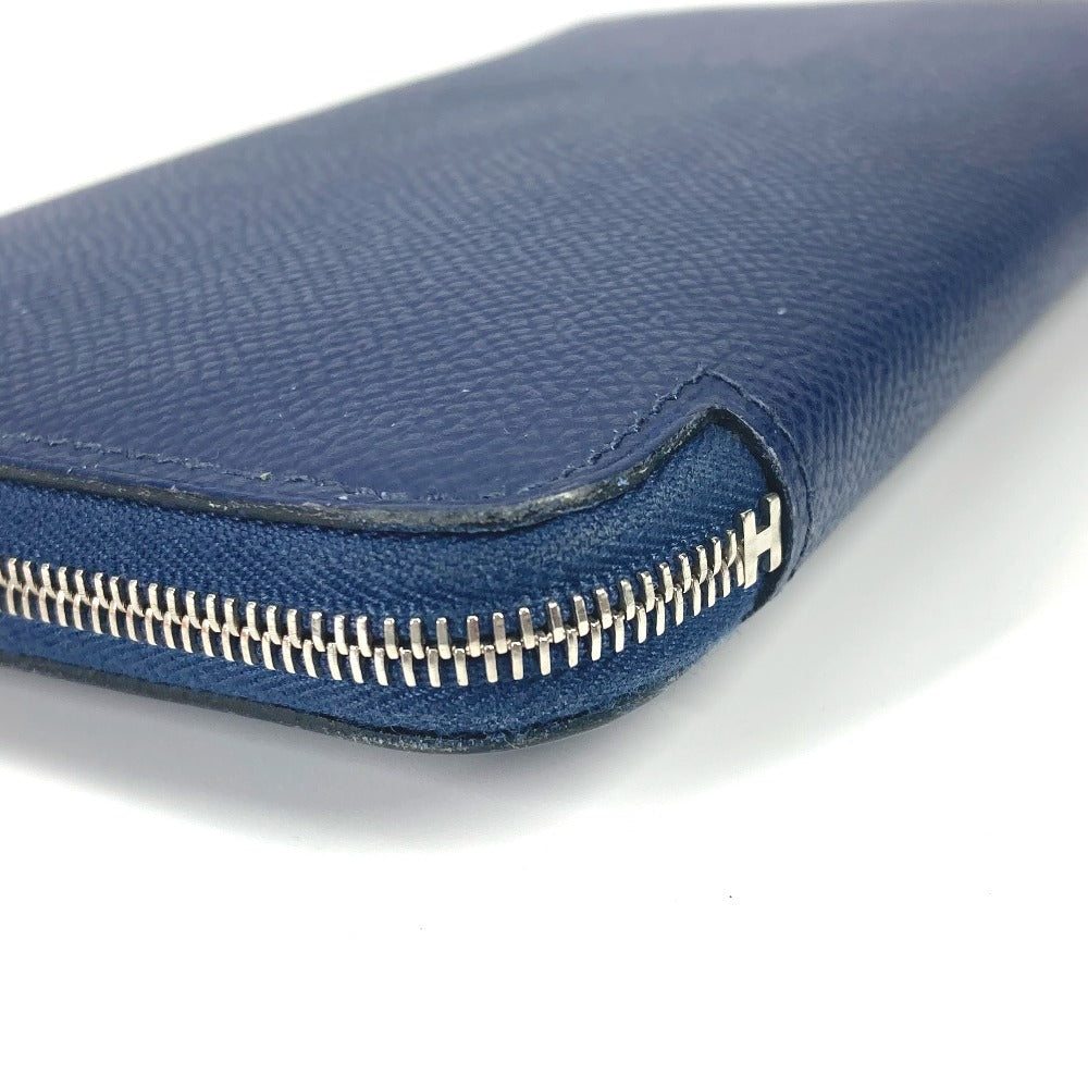 HERMES Long Wallet Purse Epsom Navy Long wallet Azap Long Silk Inn Women Used