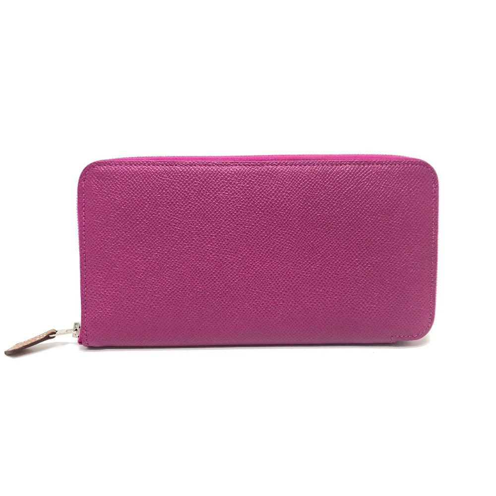 HERMES Long Wallet Purse Epsom purple Azap Long Silk Inn Women Used