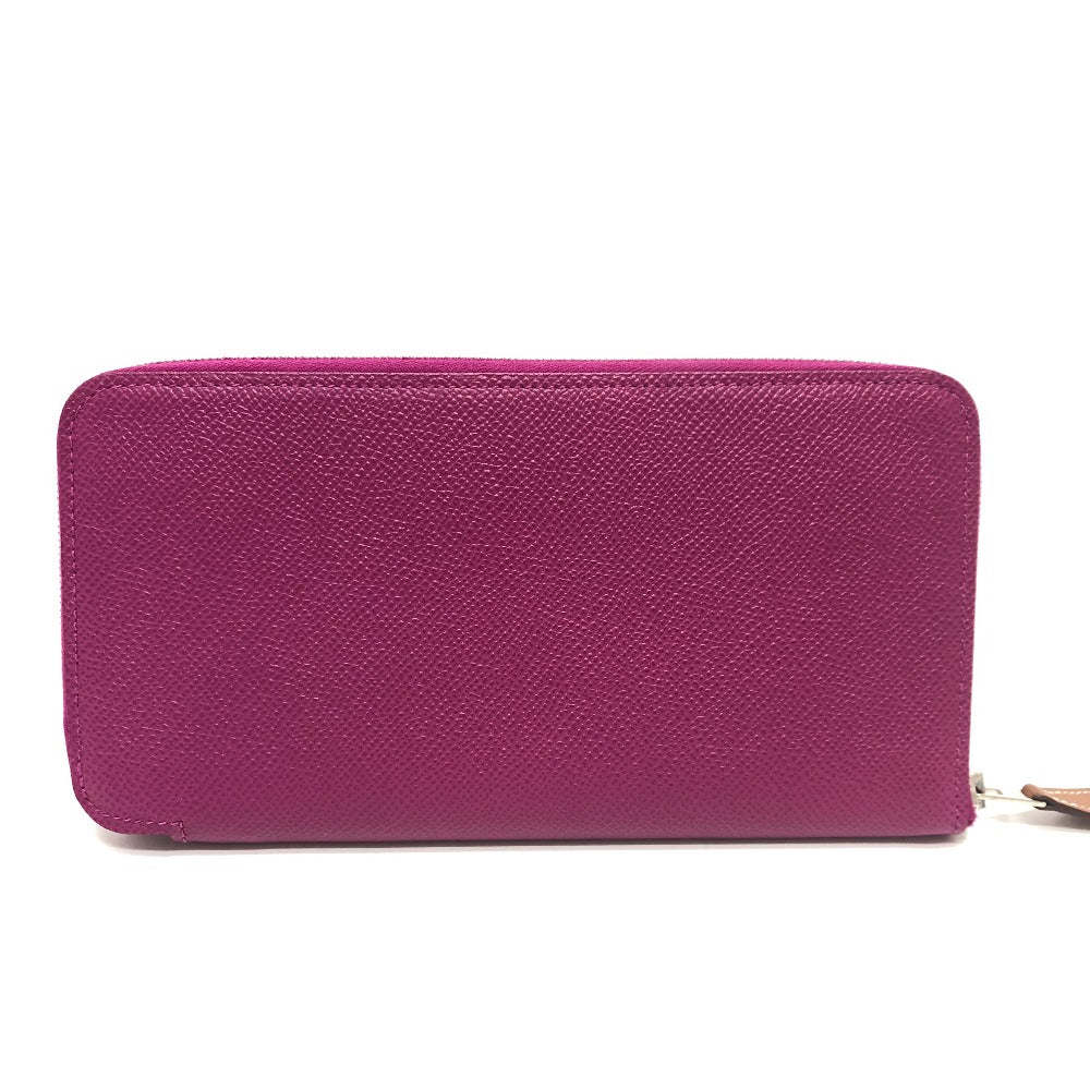 HERMES Long Wallet Purse Epsom purple Azap Long Silk Inn Women Used