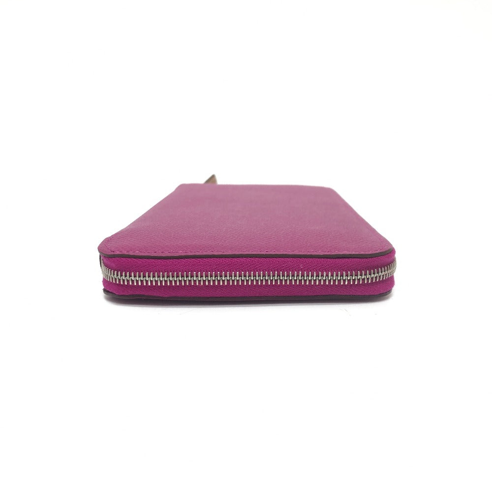 HERMES Long Wallet Purse Epsom purple Azap Long Silk Inn Women Used