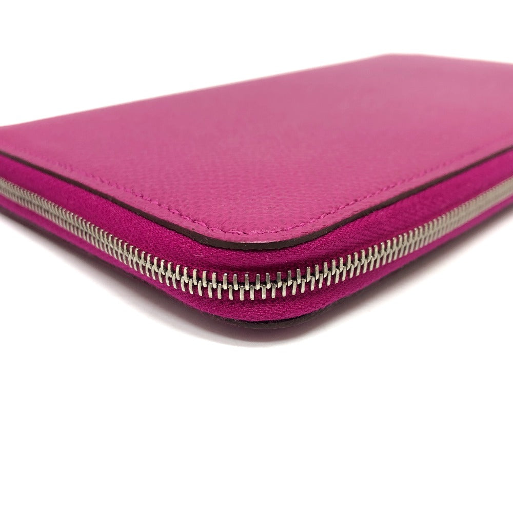 HERMES Long Wallet Purse Epsom purple Azap Long Silk Inn Women Used