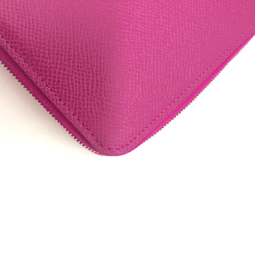 HERMES Long Wallet Purse Epsom purple Azap Long Silk Inn Women Used