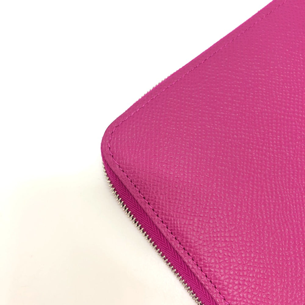 HERMES Long Wallet Purse Epsom purple Azap Long Silk Inn Women Used