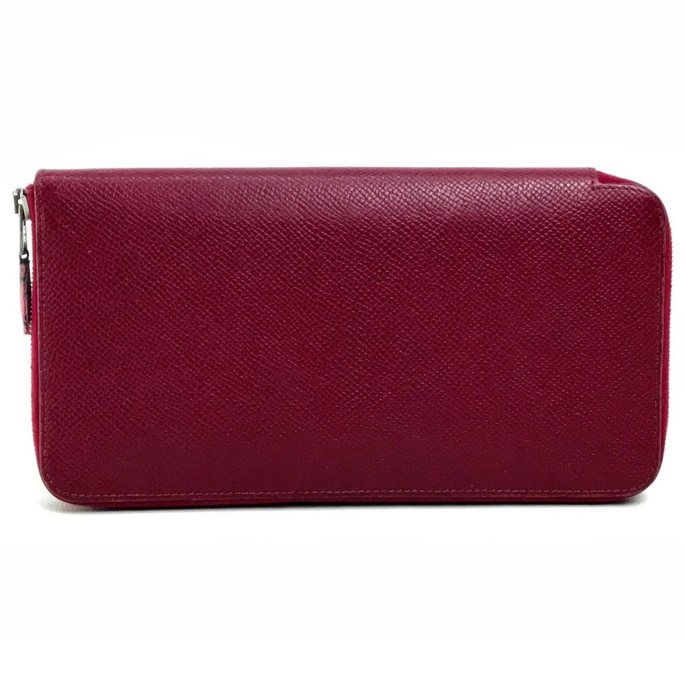 HERMES Long Wallet Purse Epsom Ruby Silk in Azap Long