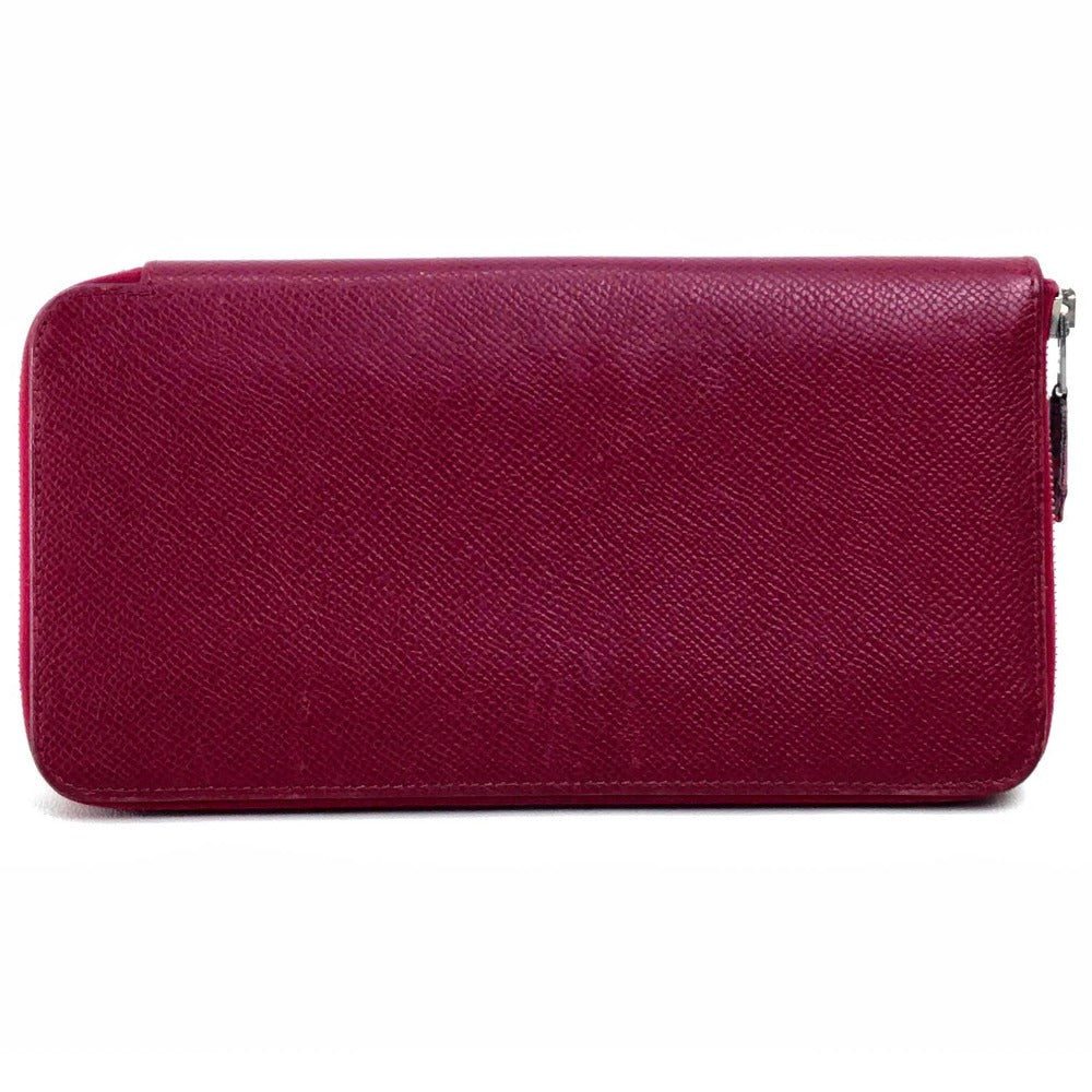 HERMES Long Wallet Purse Epsom Ruby Silk in Azap Long