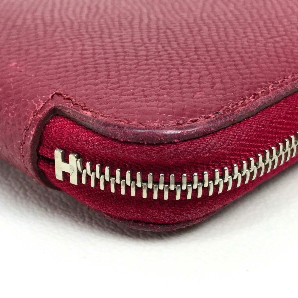 HERMES Long Wallet Purse Epsom Ruby Silk in Azap Long