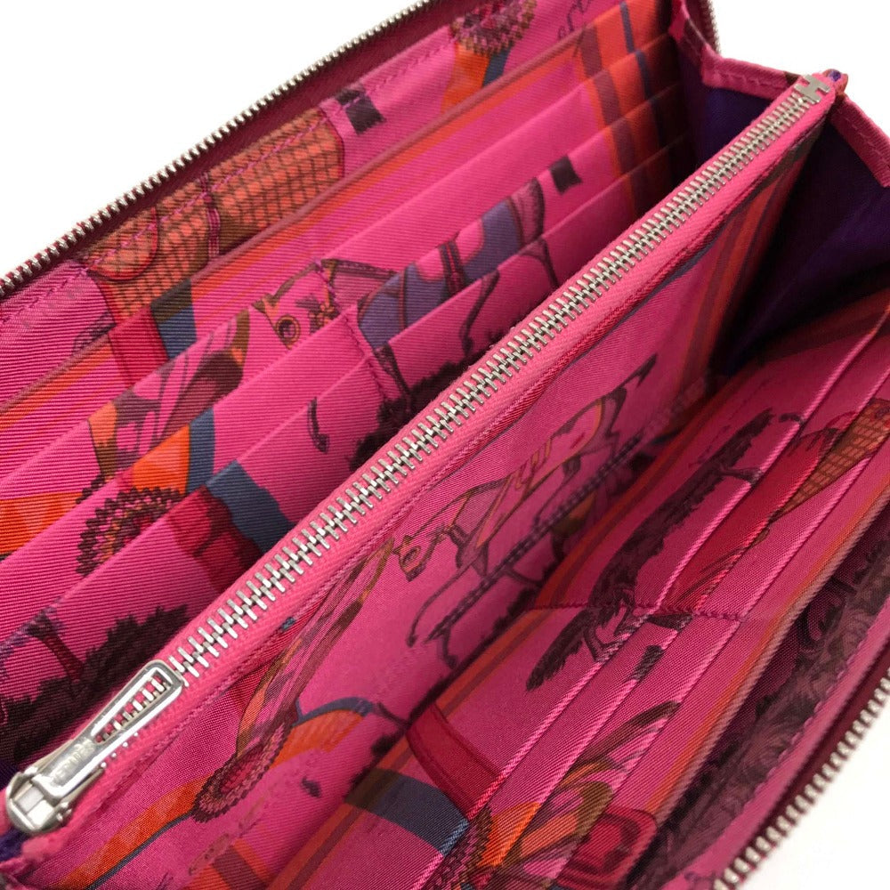 HERMES Long Wallet Purse Epsom Ruby Silk in Azap Long