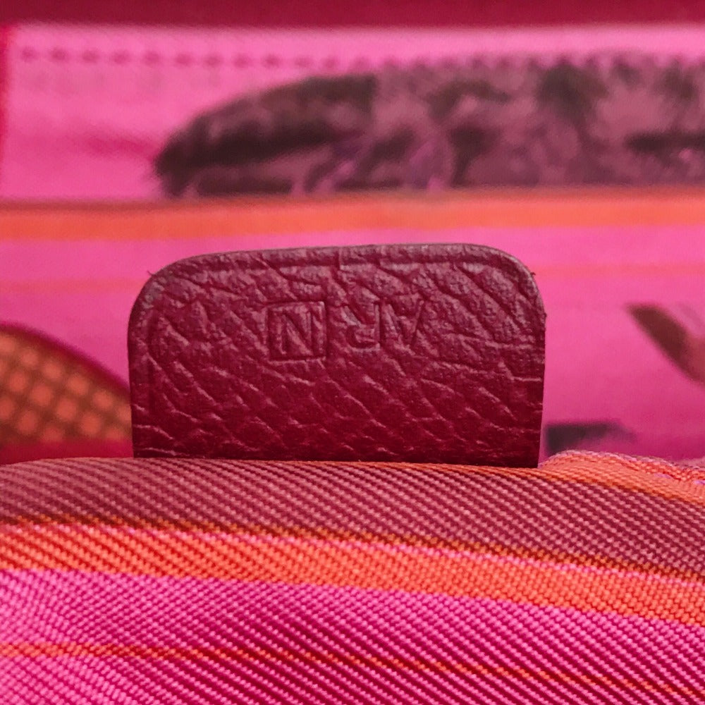 HERMES Long Wallet Purse Epsom Ruby Silk in Azap Long