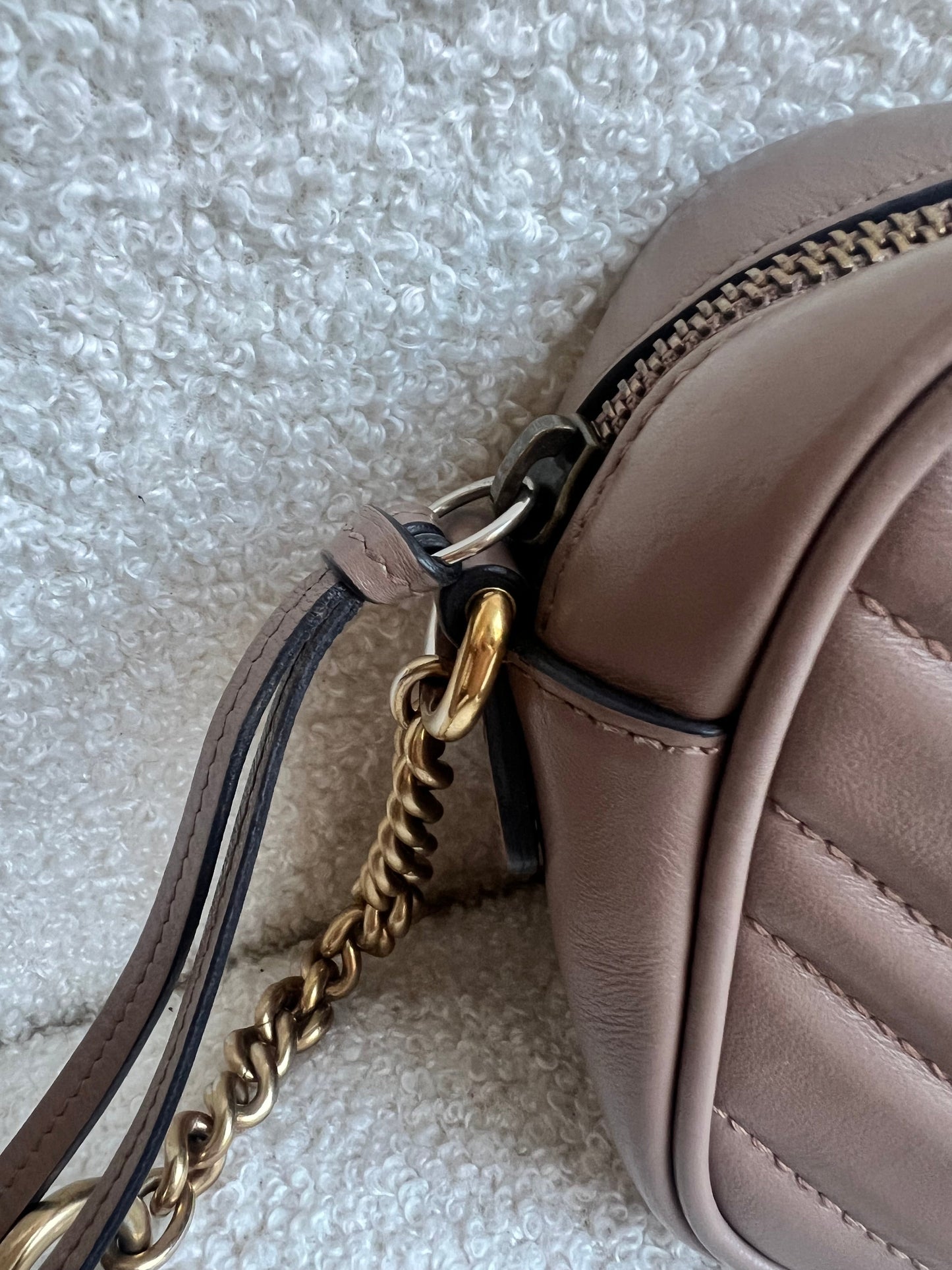 Gucci GG Dusty Pink Marmont Mini Shoulder Bag (RRP £1,360)