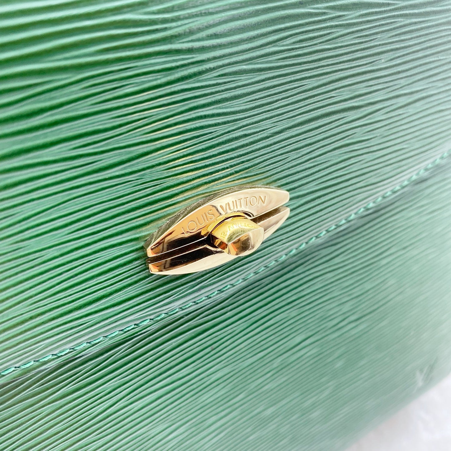 Louis Vuitton Green Leather Marlesherbes Bag
