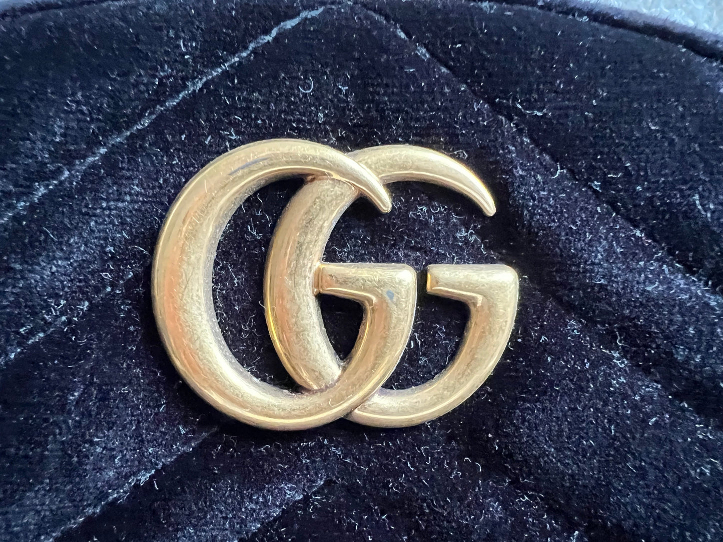 Gucci GG Black Velvet Marmont Belt Bag