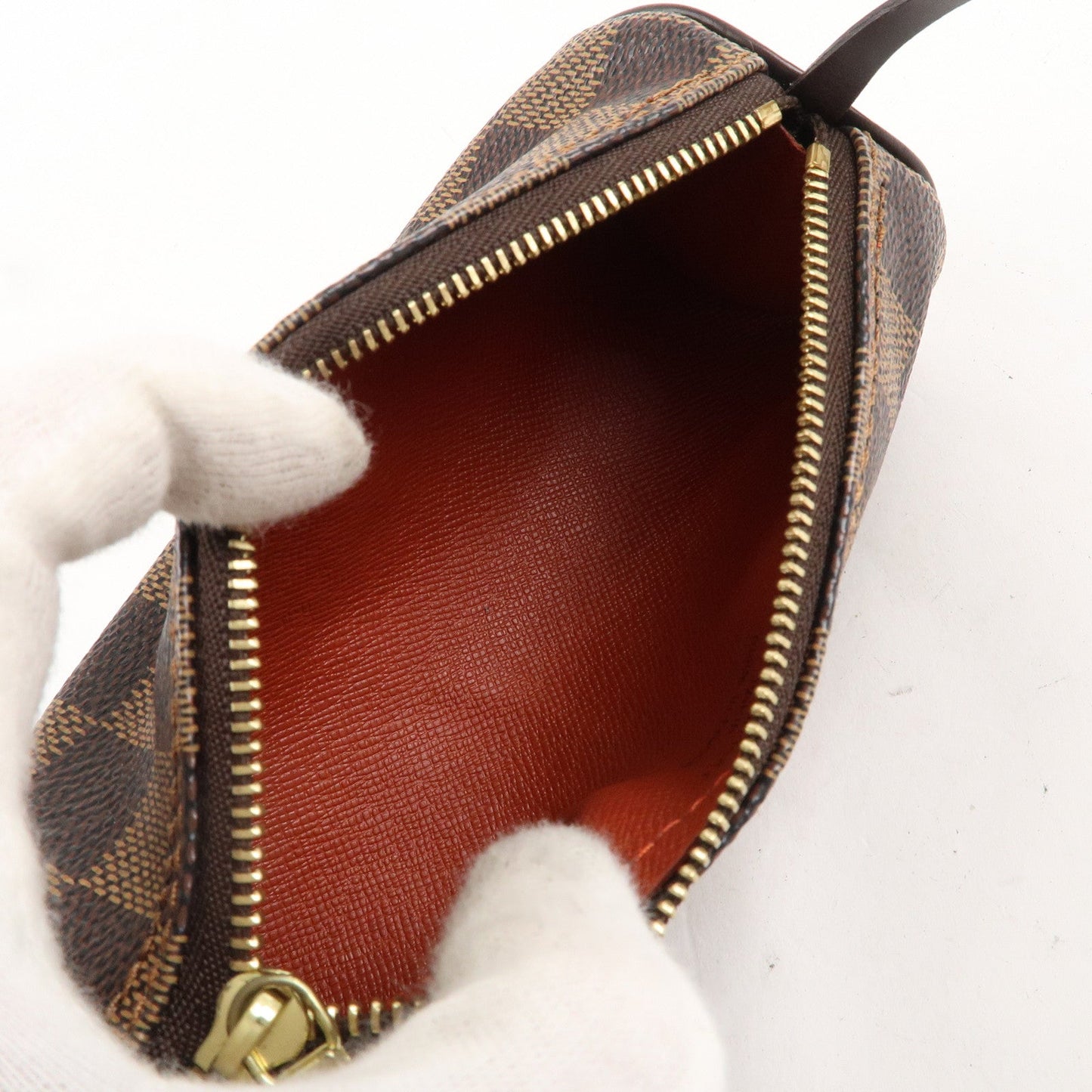 Authe Louis Vuitton Damier Papillon 30 Hand Bag & Pouch Brown N51303