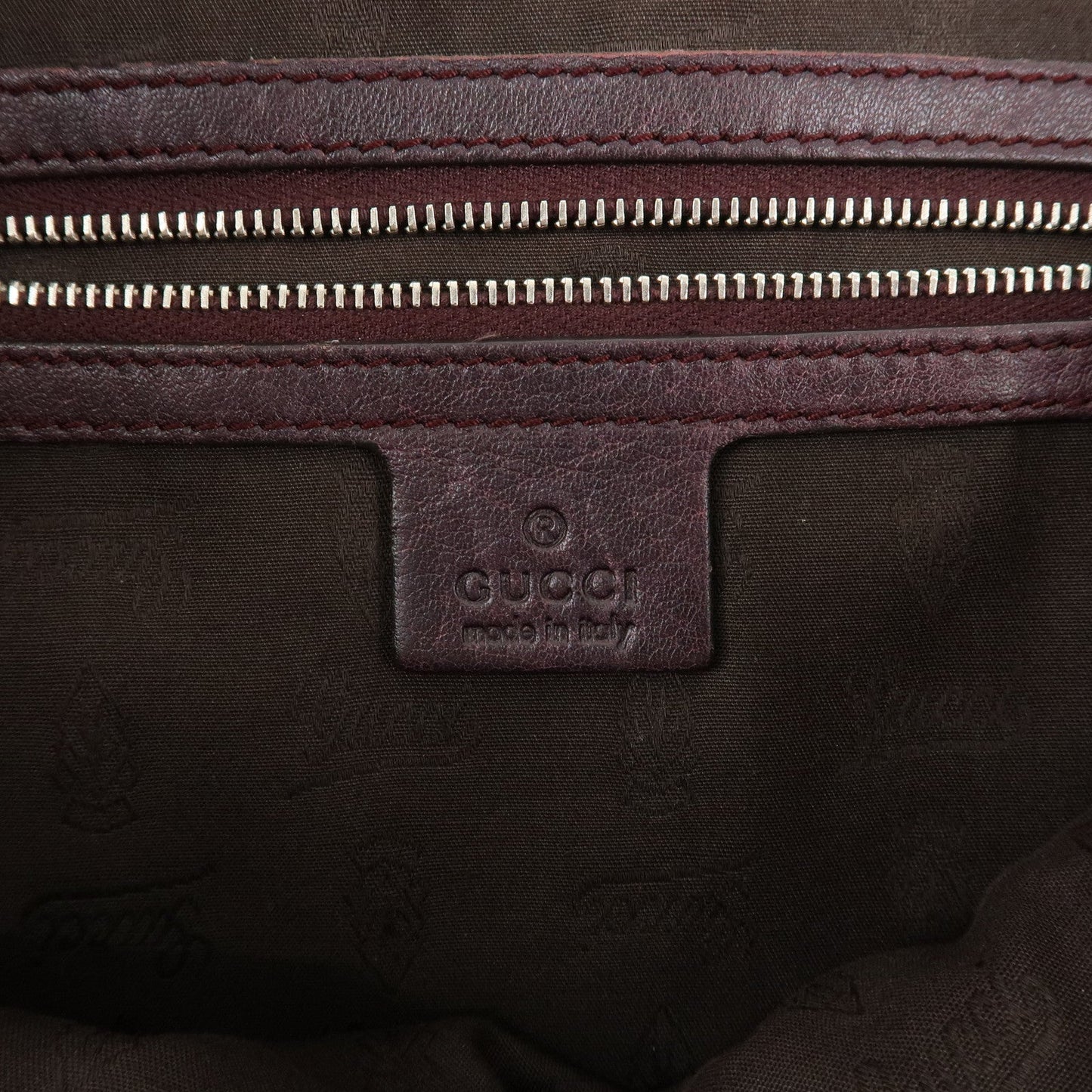 GUCCI Bamboo Bar GG Canvas Leather Tote Bag Beige Brown 232947