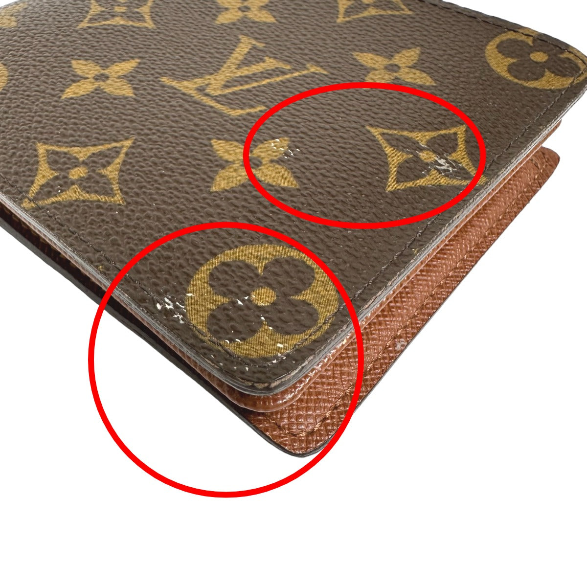 LOUIS VUITTON Bifold Wallet M60026 Monogram canvas Brown Bifold Wallet Monogram Portefeuille Florin unisex(Unisex) Used