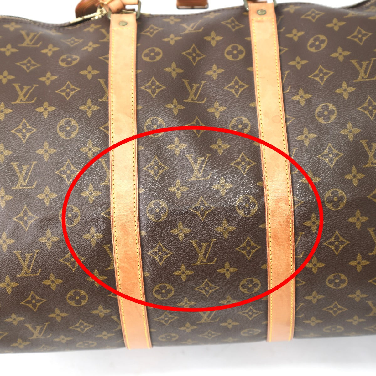 LOUIS VUITTON Boston Duffel bag M41424 Monogram canvas Brown Monogram Keepall 55