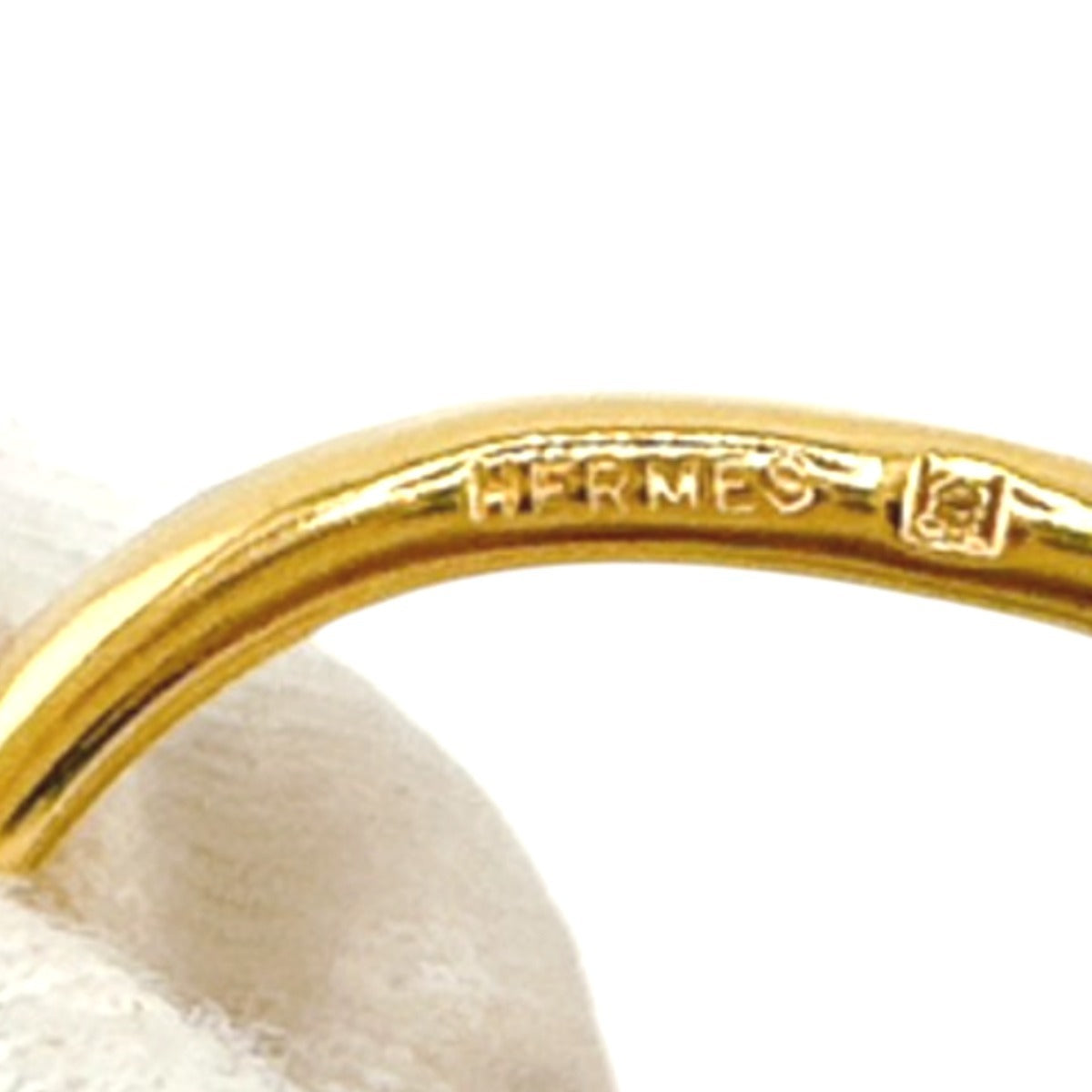 HERMES Scarf ring Gold Plated gold Scarf ring Head Women Used