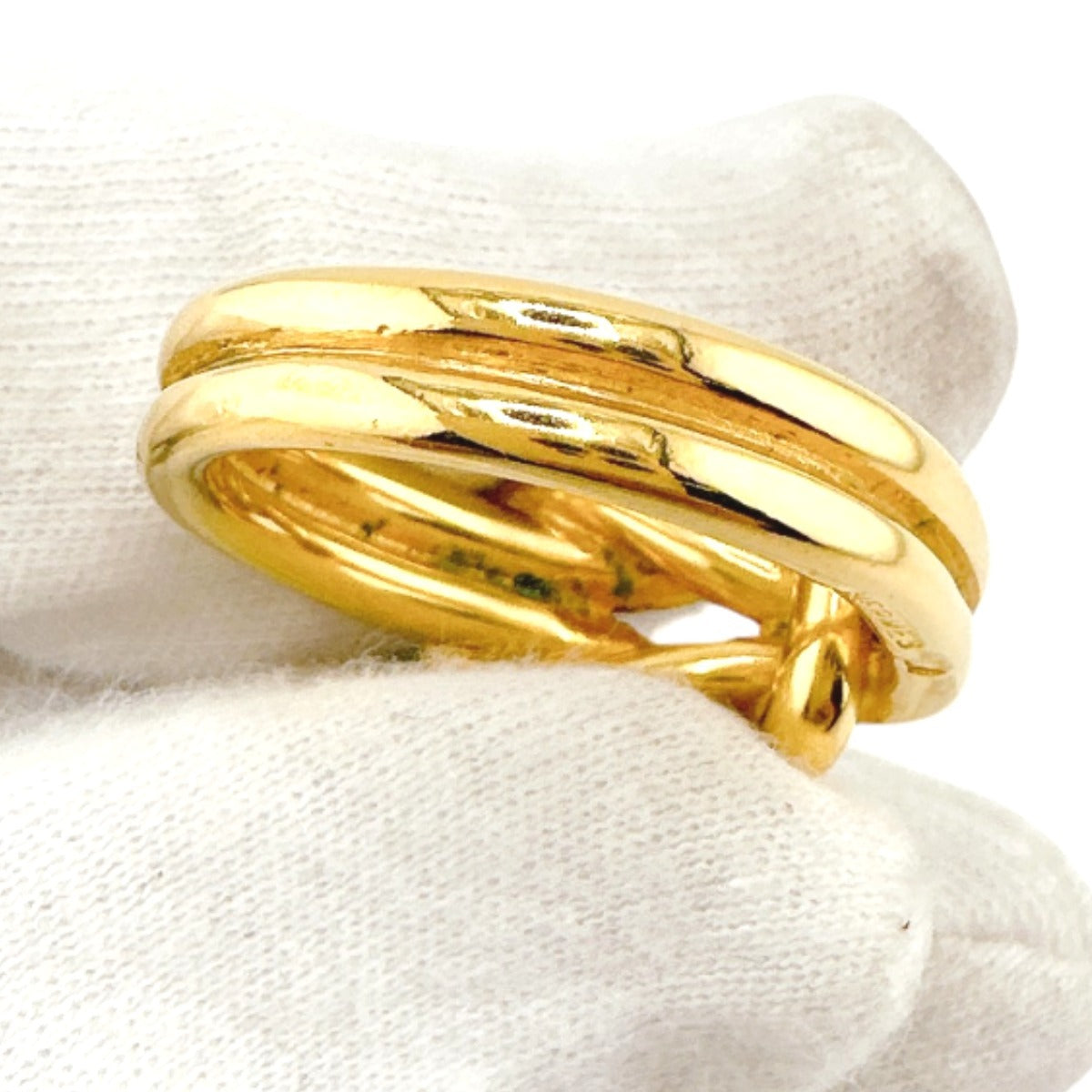 HERMES Scarf ring Gold Plated gold Scarf ring Head Women Used