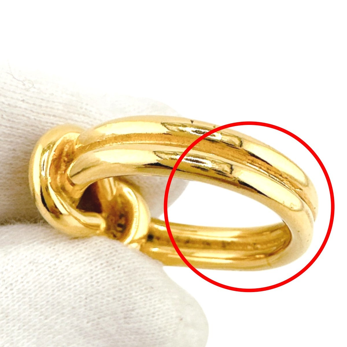 HERMES Scarf ring Gold Plated gold Scarf ring Head Women Used