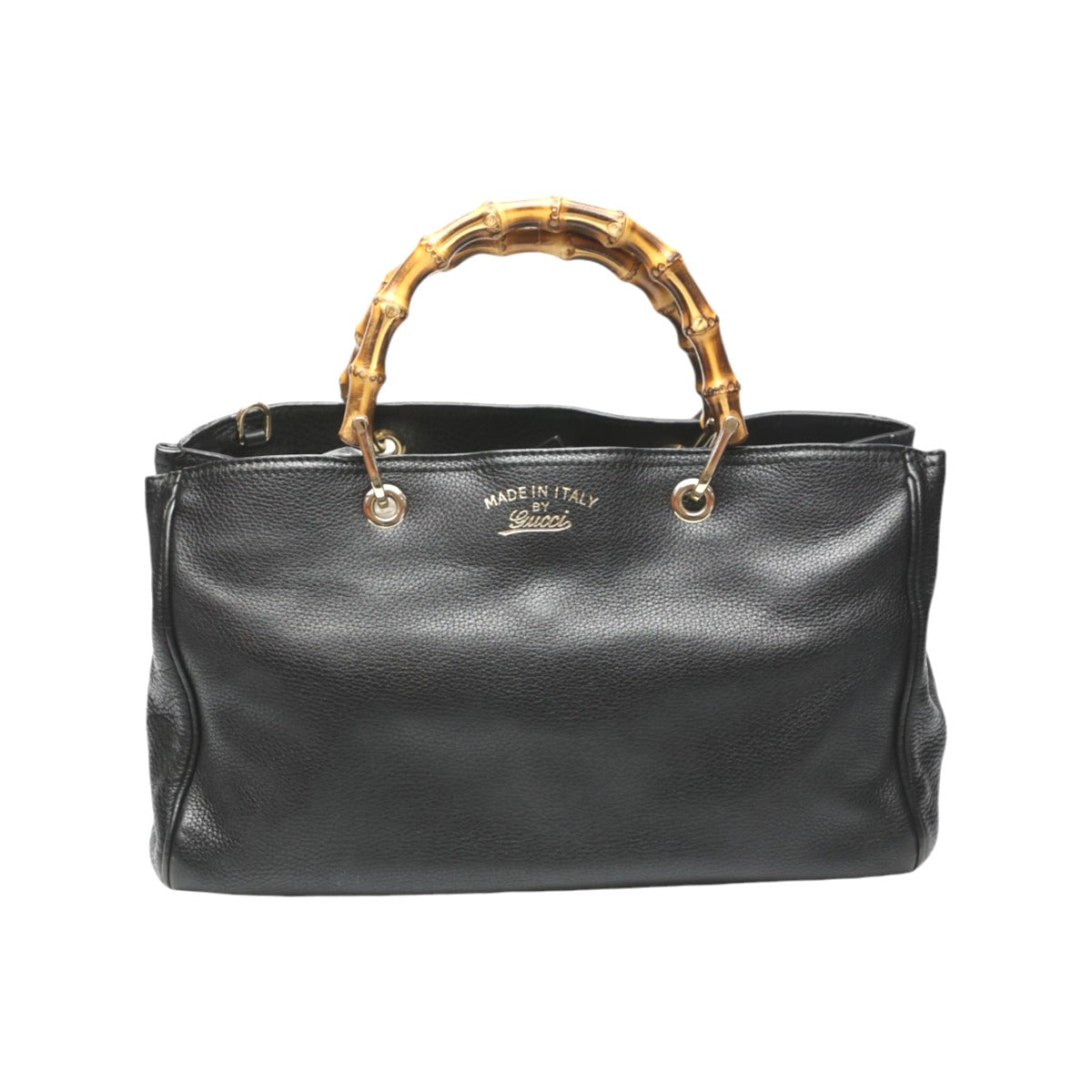 GUCCI Handbag 323660 leather black leather Bamboo shopper