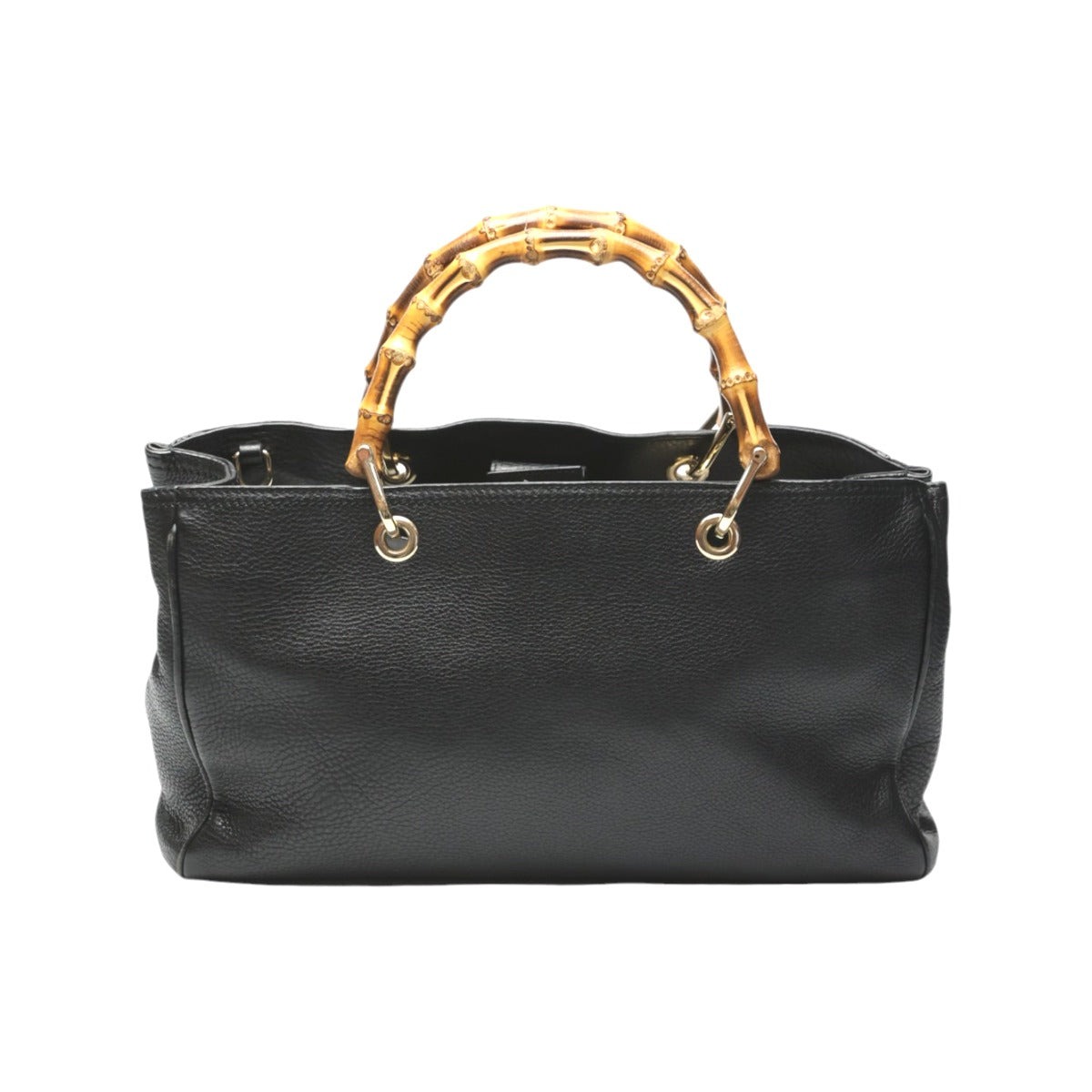 GUCCI Handbag 323660 leather black leather Bamboo shopper