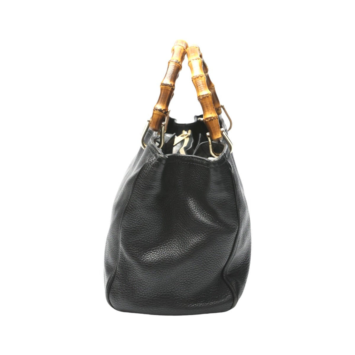 GUCCI Handbag 323660 leather black leather Bamboo shopper