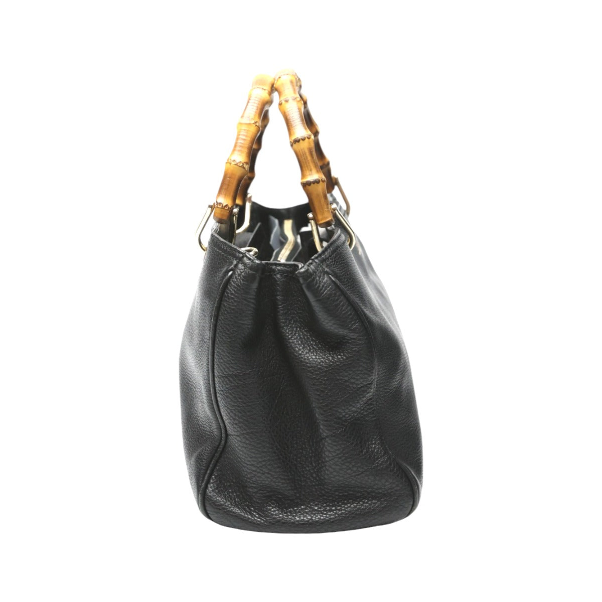 GUCCI Handbag 323660 leather black leather Bamboo shopper