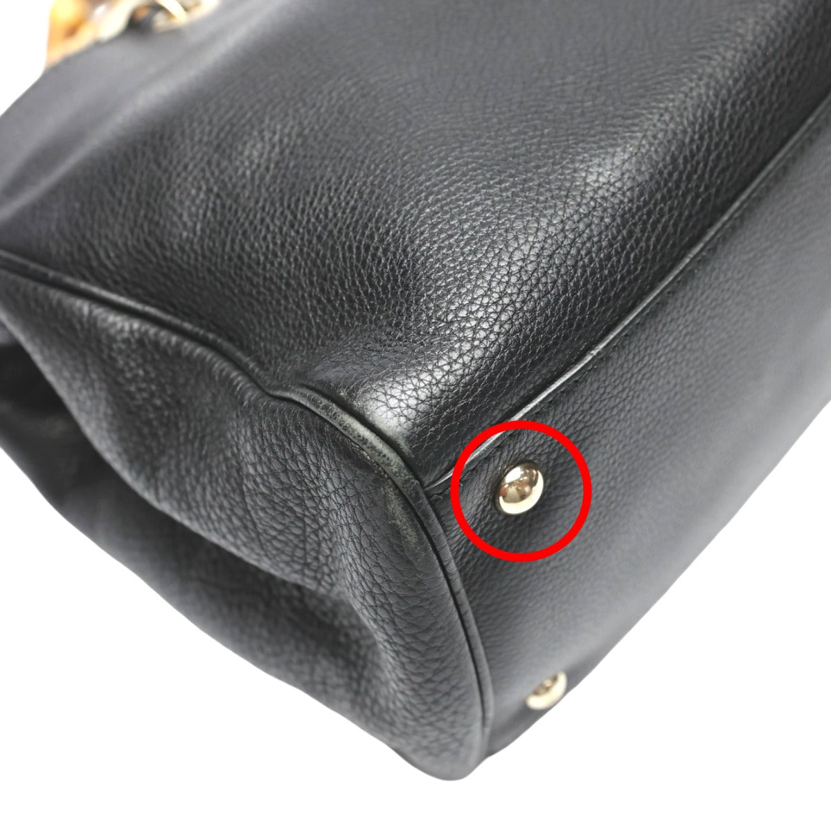 GUCCI Handbag 323660 leather black leather Bamboo shopper