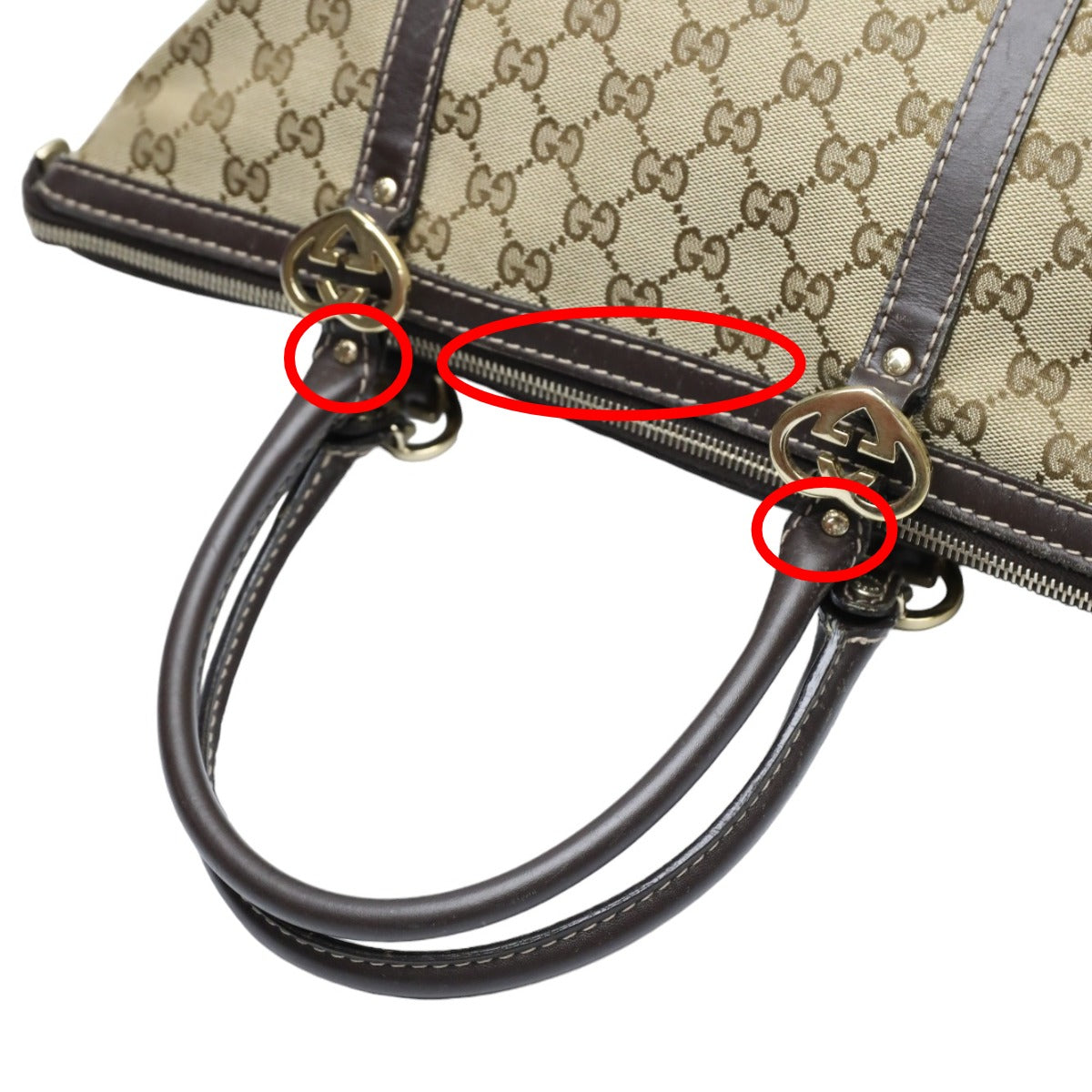 GUCCI Tote Bag 257069 GG canvas beige Handbag GG pattern canvas unisex(Unisex) Used