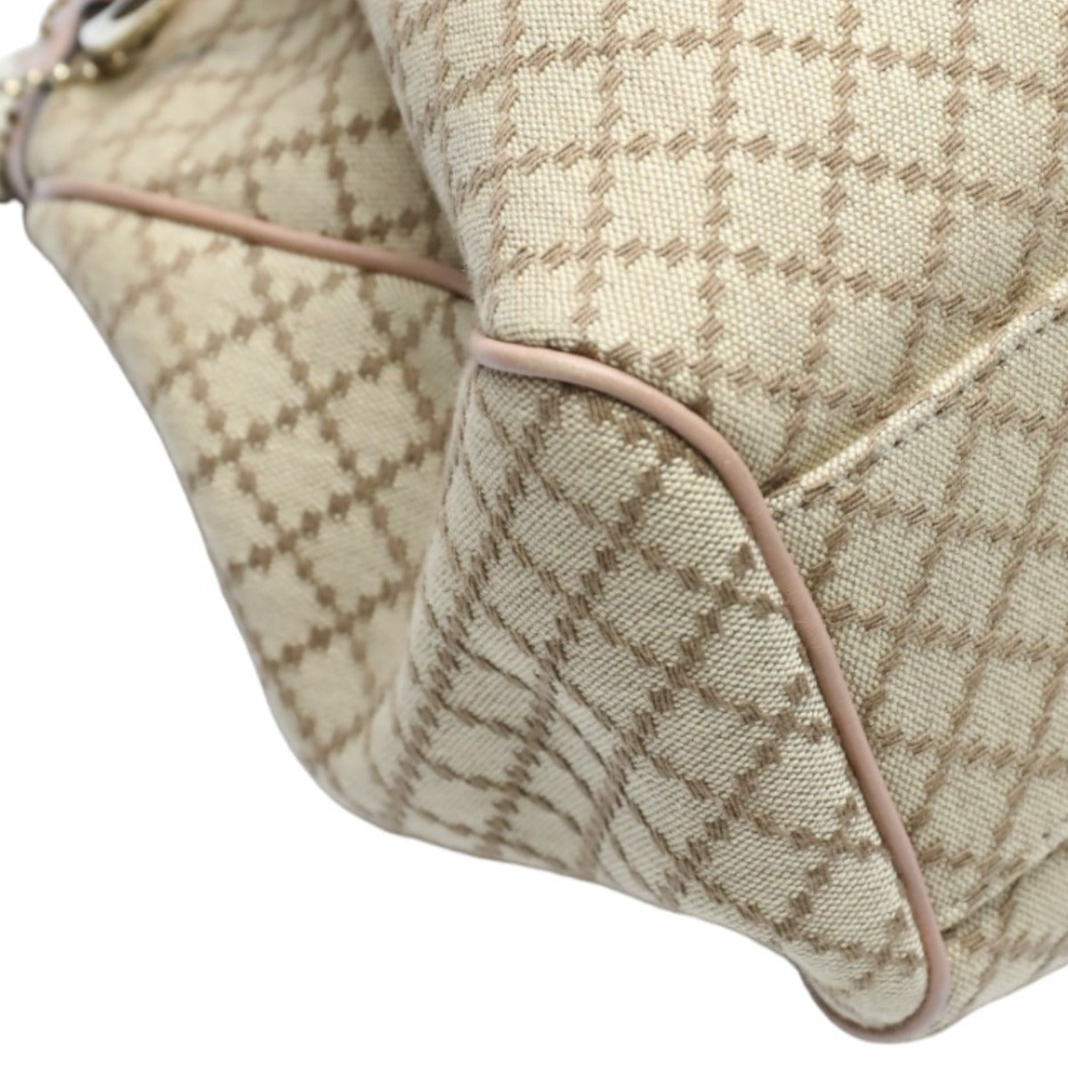 GUCCI Tote Bag 211944 GG canvas beige Handbag Diamante canvas Women Used