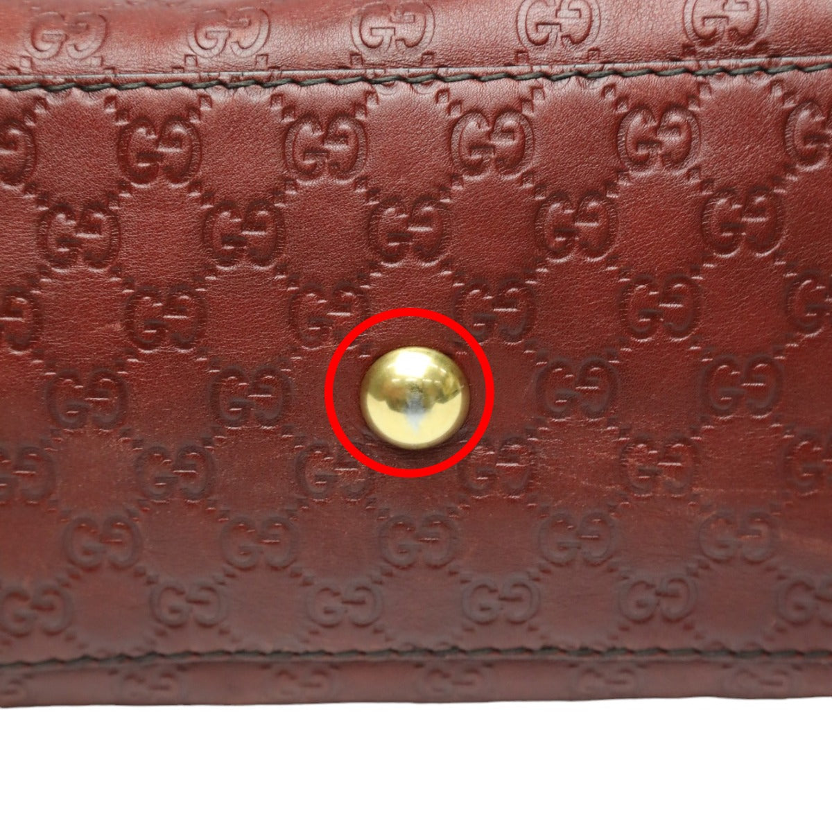 GUCCI Tote Bag 207291 leather Red Handbag Guccisima 207291 Women Used