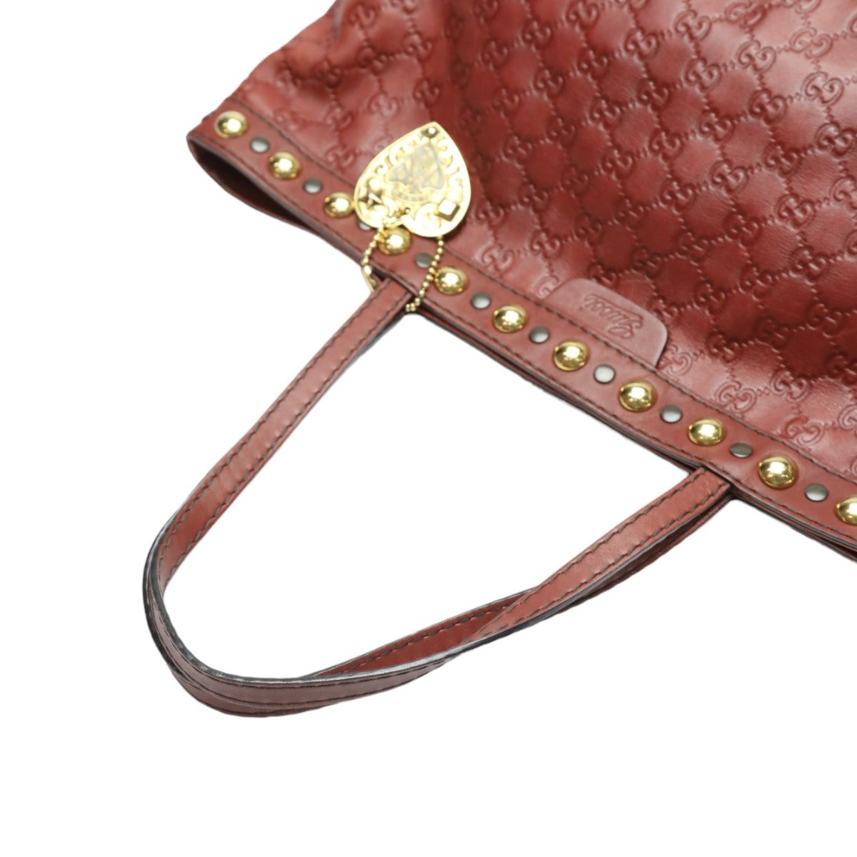 GUCCI Tote Bag 207291 leather Red Handbag Guccisima 207291 Women Used