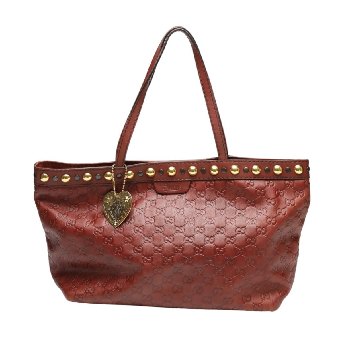 GUCCI Tote Bag 207291 leather Red Handbag Guccisima 207291 Women Used