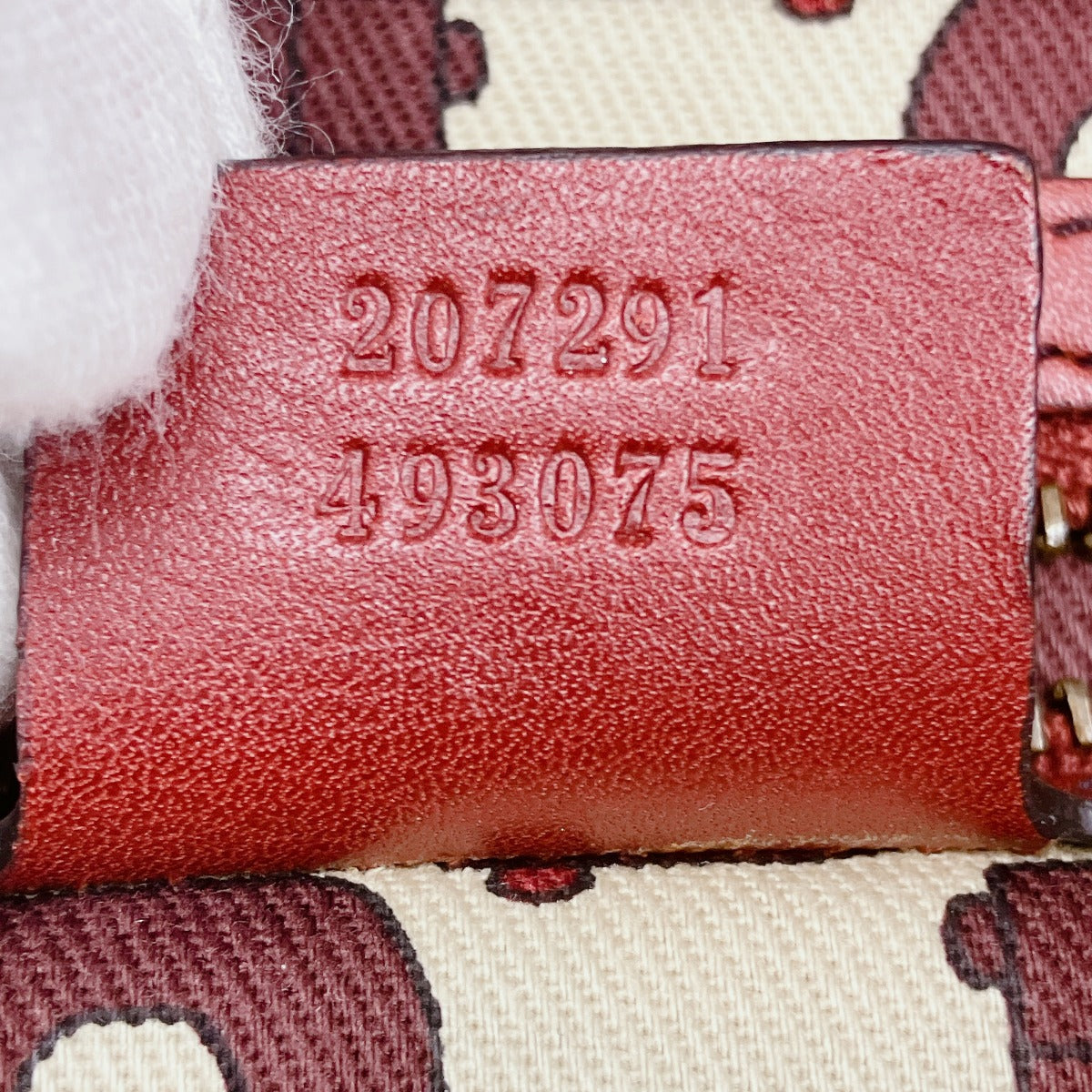 GUCCI Tote Bag 207291 leather Red Handbag Guccisima 207291 Women Used