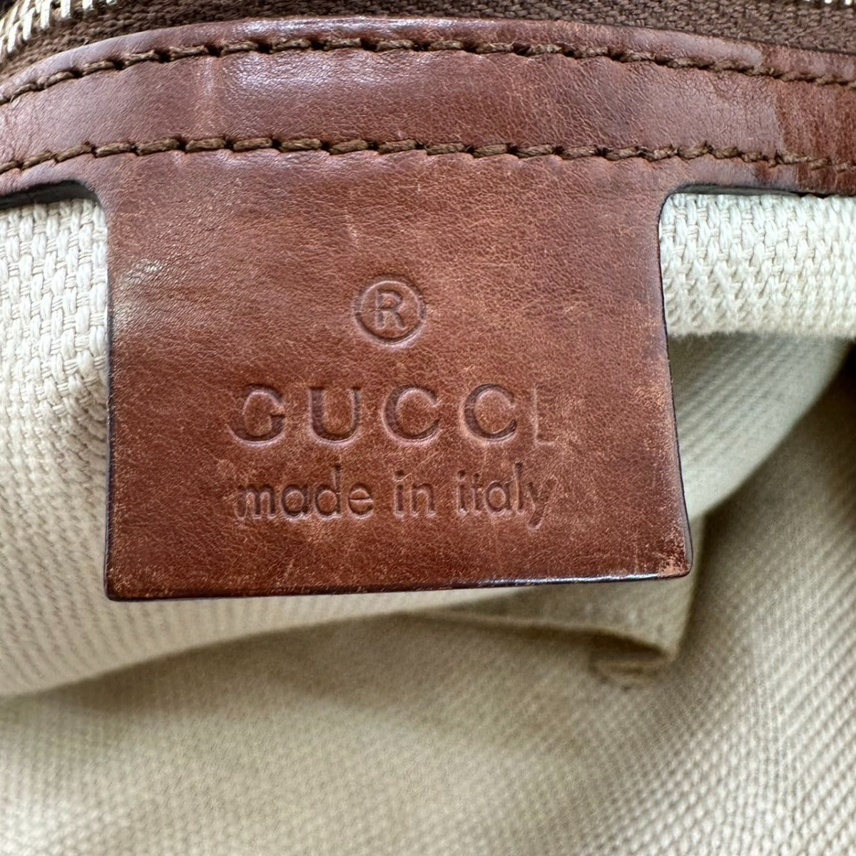 GUCCI Tote Bag 282346 canvas Antique brown 2WAYShoulder Bag Diamante Women Used