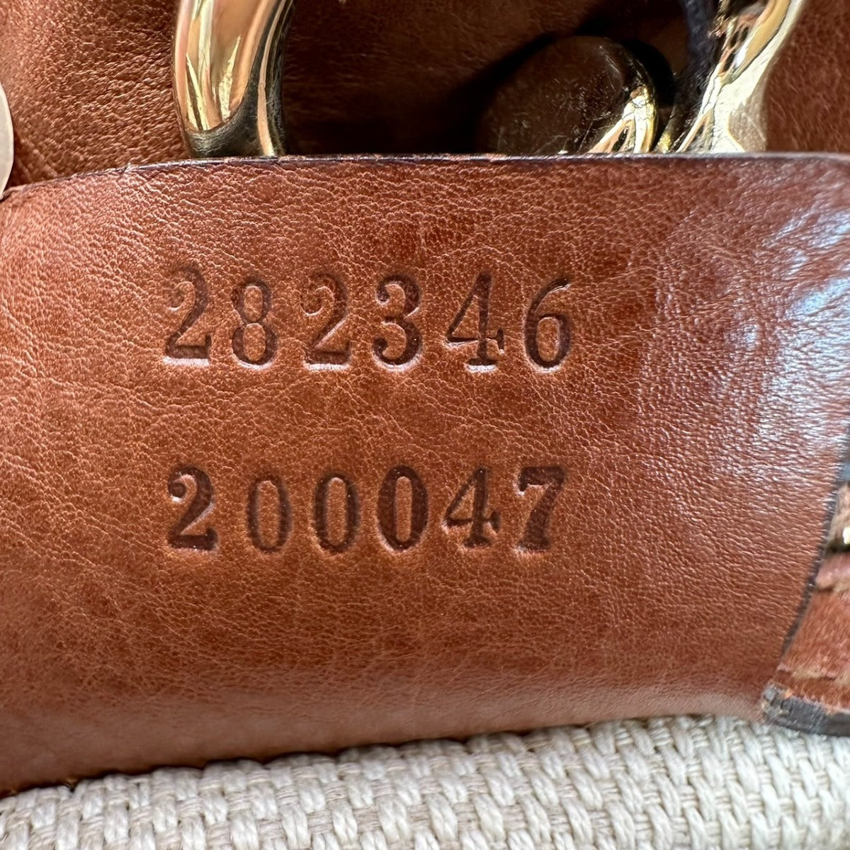 GUCCI Tote Bag 282346 canvas Antique brown 2WAYShoulder Bag Diamante Women Used