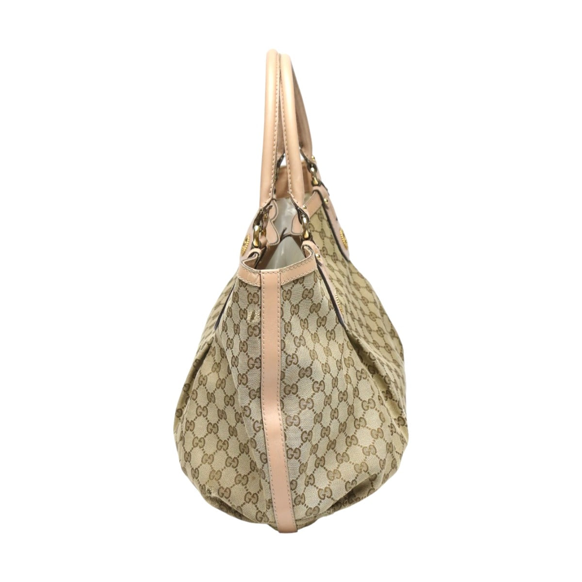 GUCCI Tote Bag 269951 GG canvas, leather beige Handbag GG pattern scarlet Women Used